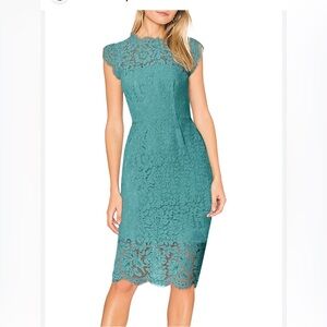MEROKEETY CAP SLEEVE  TURQUOISE LACE  ELEGANT COCKTAIL DRESS